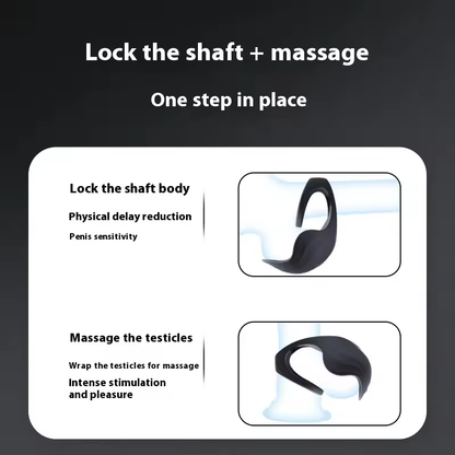 App-controlled Penis Ring Ejaculator Testicle Massage Glans Trainer with 10 Vibrations