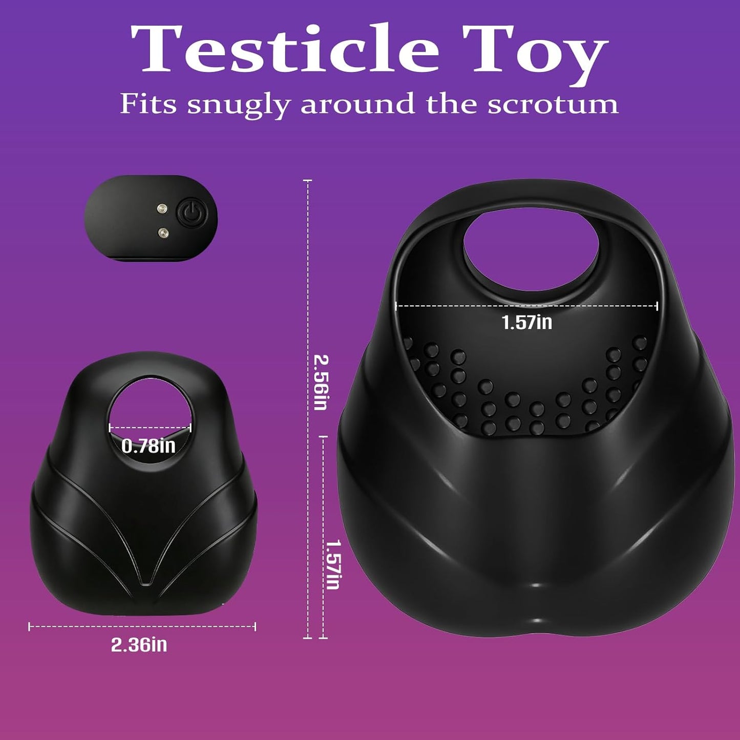Testicle Stimulator Cock Ring Vibrator Penis Trainer Massager with 12 Modes