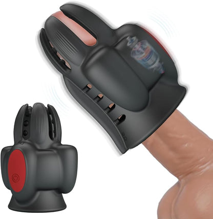 Electric Masturbator Glans Massage Vibrator Penis Stimulation with 10 Vibration Modes