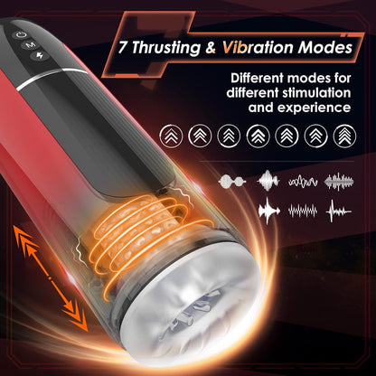 Automatic Masturbator Stroker with 7 Sucking & Vibrating Modes