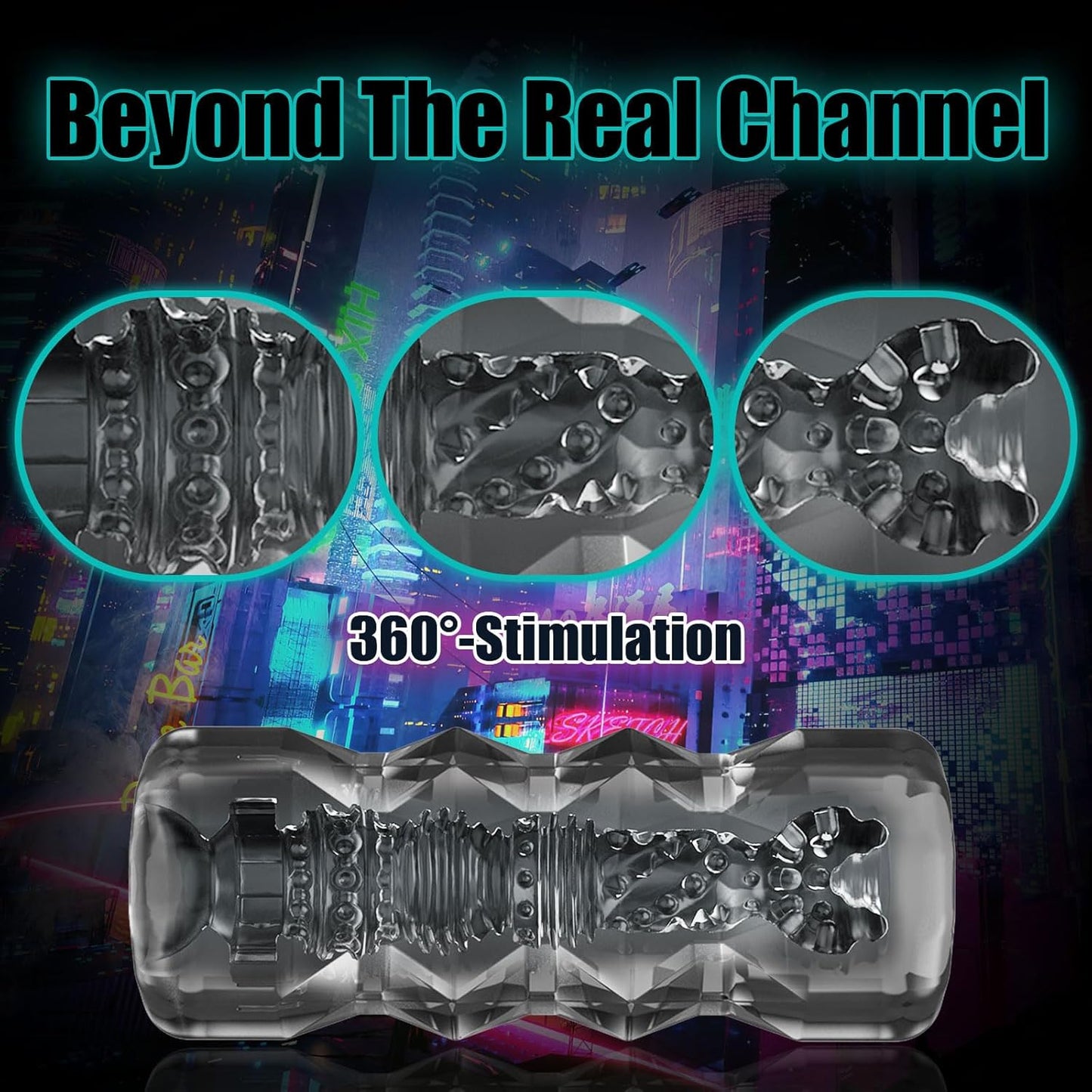 5D Pocket Pussy Stroker Penis Training Blowjob Masturbator