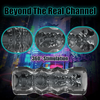 5D Pocket Pussy Stroker Penis Training Blowjob Masturbator