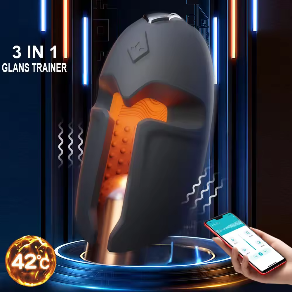 App-Controlled Glans Vibrator Penis Trainer Massager Masturbator with 10 Vibration Modes