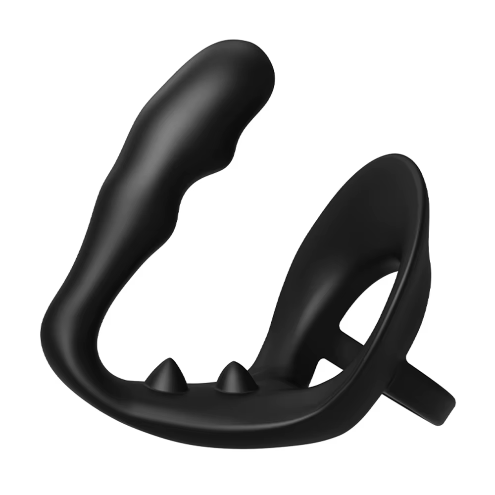 2 IN 1 Penis Trainer Vibrator Prostate Massager Cock Ring with 10 Vibration Modes