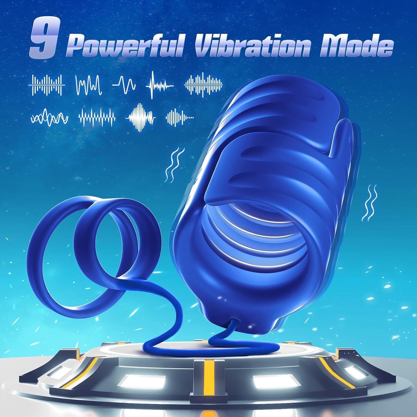 Lock Ring APP Control Penis Trainer Vibrator Cock Ring with 9 Powerful Vibration Modes