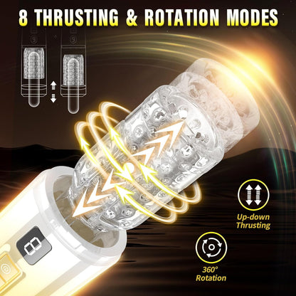 Automatic Penis Pump Male Masturbator Stroker with 9 Thrusting & Rotating Modes