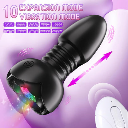 5 IN 1 Anal Plug Vibrator Prostate Massager with 10 Vibrating & Thrusting Modes