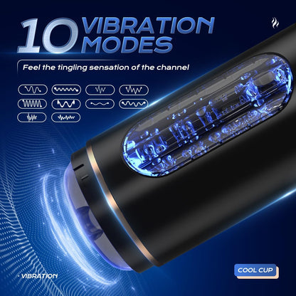 Realistic Masturbator Pocket Pussy Stroker Blowjob with 10 Vibration Modes