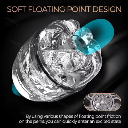 Open-Ended Crystal Sucking Penis Stroker Pocket Pussy Sleeve Masturbator