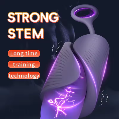 Electric Penis Trainer Vibrator Glans Stimulator Massager with 10 Vibration Modes