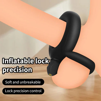 Inflatable Penis Trainer Cock Ring Exerciser with Adjustable Pump