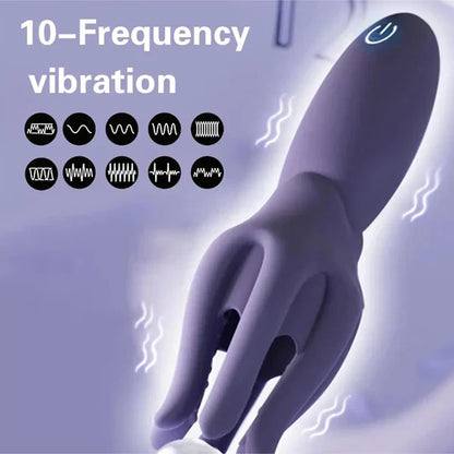 Octopus Tentacle Penis Vibrator Glans Trainer with 10-Frequency vibrations