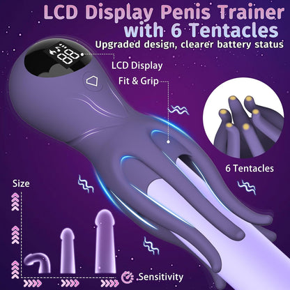 360° Wrapped Penis Trainer Vibrator Masturbator with 12 Strong Vibrating Modes