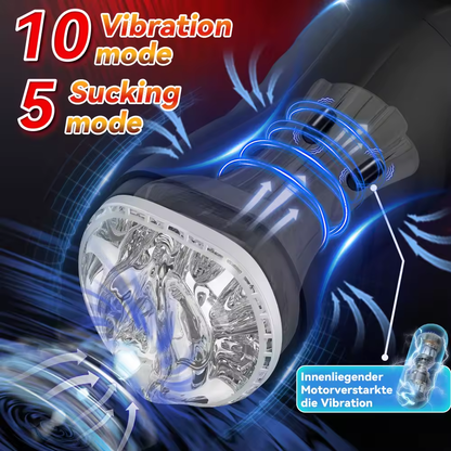 Automatic Mastubator Blowjob Equipment Machine with 10 Vibrating & 5 Sucking Modes