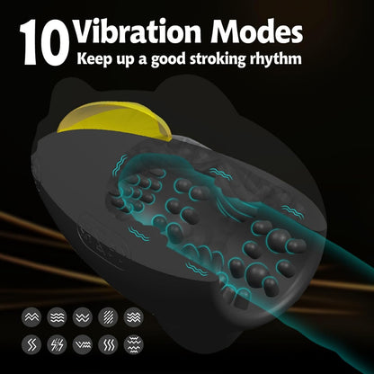 Electric Glans Vibrator Penis Trainer Masturbator with 10 Vibration Modes
