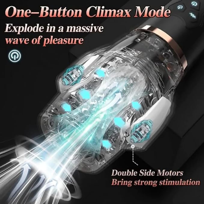 High-frequency Electric Masturbator Penis Trainer with 9 Vibration & 9 Suction Modes