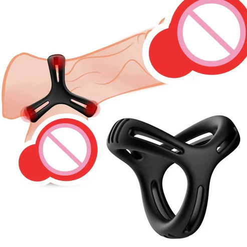 Skin-friendly Silicone Penis Ring Set