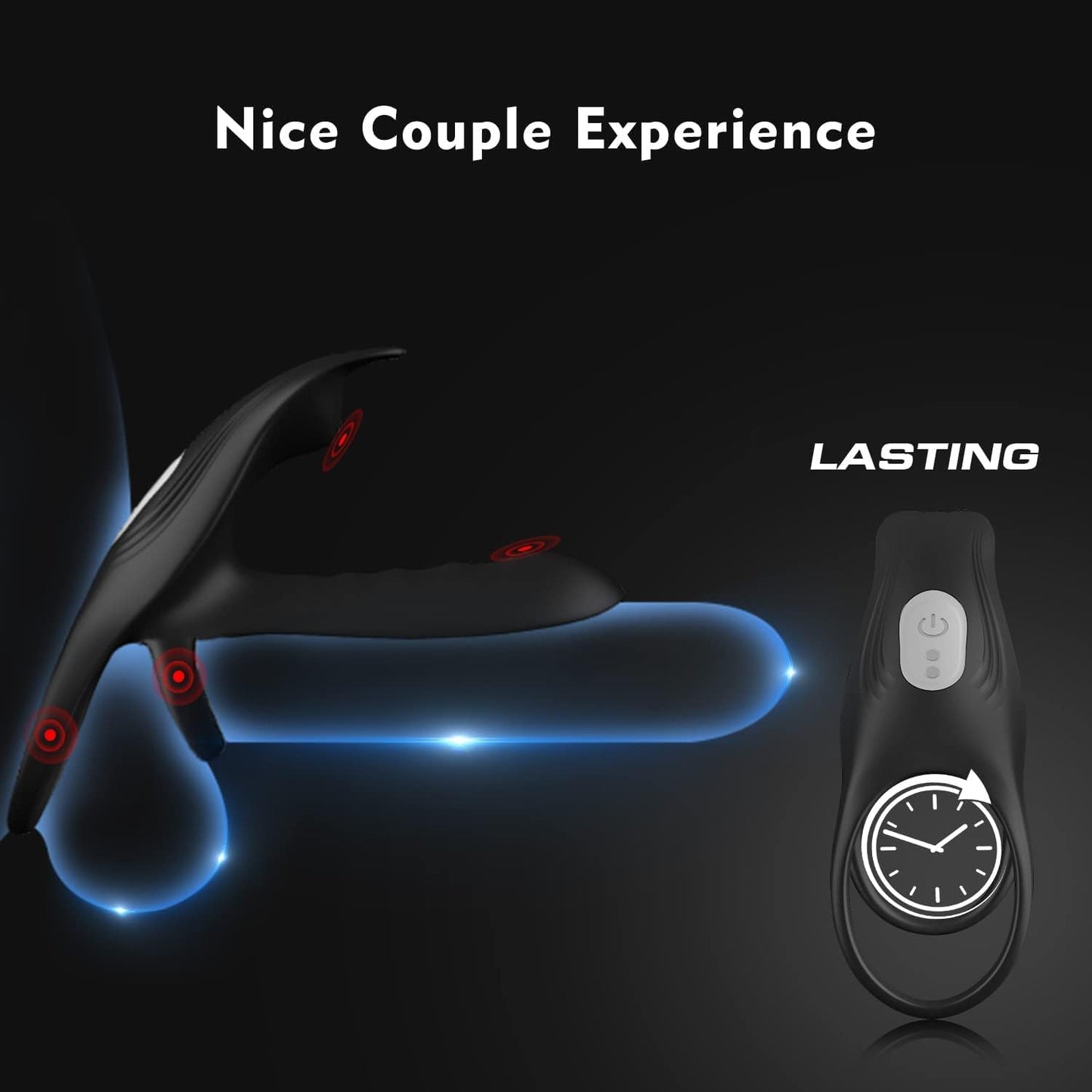 3 in 1 Multi Functional Penis Ring with 10 Vibration Modes