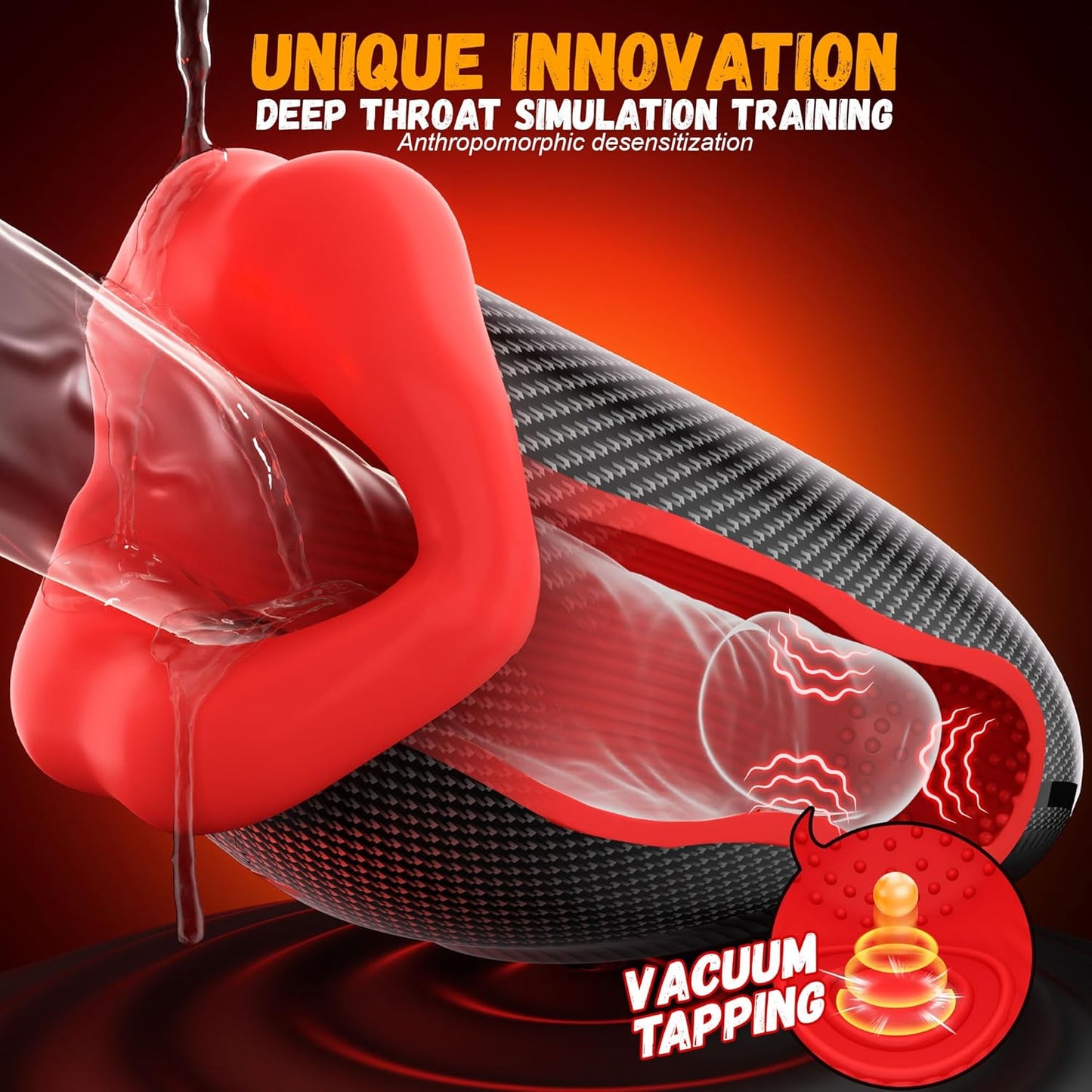 Electric Masturbator Penis Trainer Glans Vibrator with 9*9 Tapping & Licking Modes