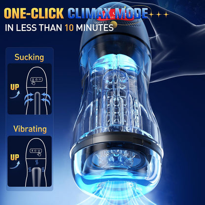 Automatic Masturbator Penis Pump Stroker with 9 Sucking & 10 Vibrating Modes