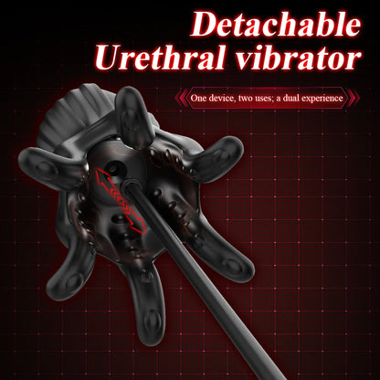 Glans Trainer Penis Massager Urethral Plug Stimulator with 10 Vibration Modes