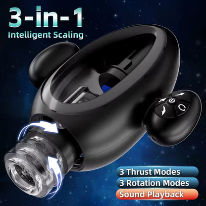 Automatic Masturbator Penis Trainer Stroker with 9 Sucking & Thrusting & Rotating & Vibrating