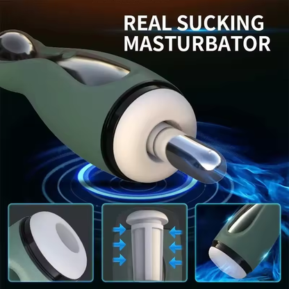 Automatic Stroker Blowjob Penis Trainer Masturbator with 3 Suctions and 6 Vibrations