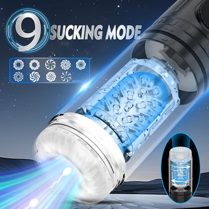 9 Sucking & Thrusting & Rotating Penis Pump Modes Automatic Male Masturbator