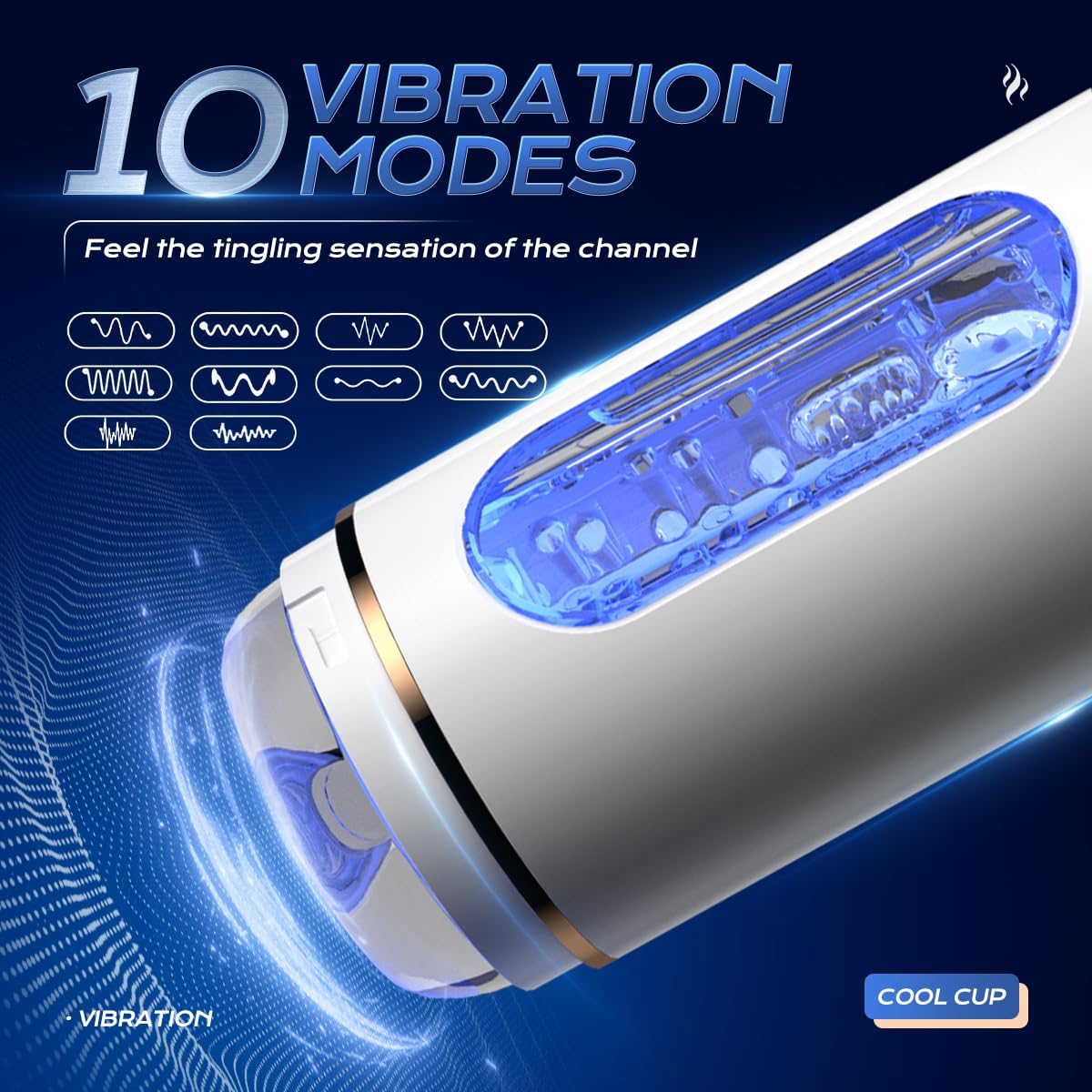 Hands Free Automatic Masturbator Blowjob Machine with 10 Sucking & Vibrating Modes