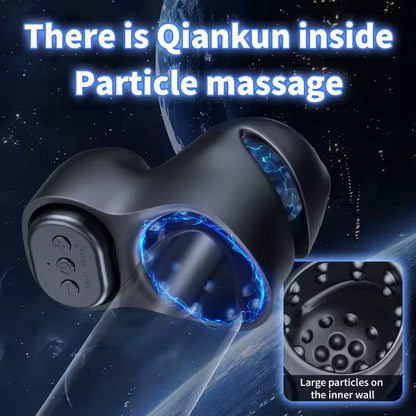 E-stim Penis Trainer Vibrator Masturbator with 12 Electric shock Modes & 20 Intensities