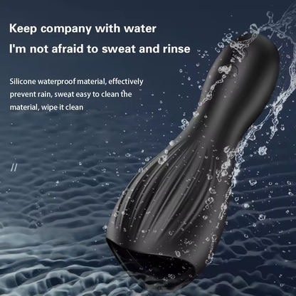 E-stim Penis Trainer Glans Vibrator Stimulator with 10 Vibration Modes & 10 Electric Shocks