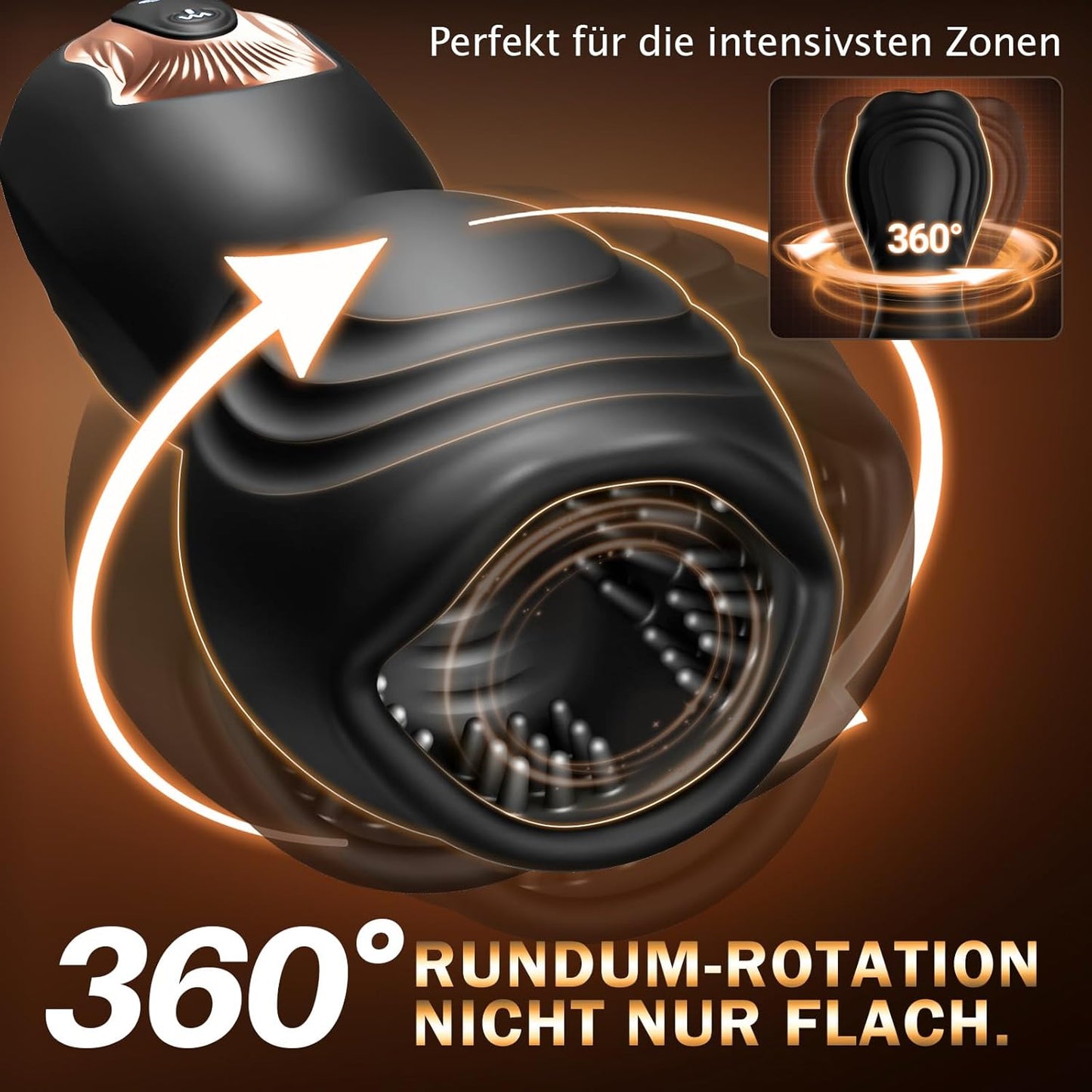 Oral Penis Vibrator Glans Trainer for Masturbator with 10 Vibration Modes