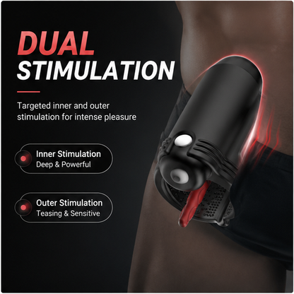 360° Surround Penis Trainer Glans Massager Vibrator Stimulator with 10 Vibration Modes