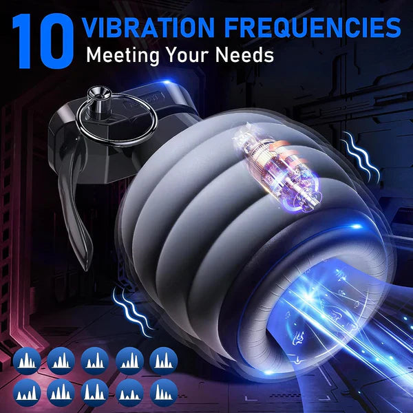 360° Surround Automatic Masturbator Penis Trainer with 10 Vibrations Modes