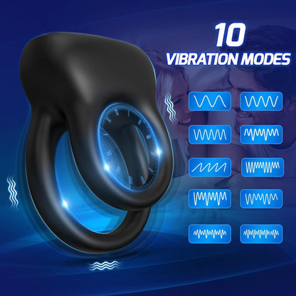 Detachable Vibrating Cock Ring Penis Vibrator with 10 Vibration Modes