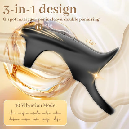 Electric Cock Ring Penis Trainer Vibrator Masturbator with 9 Vibration Modes