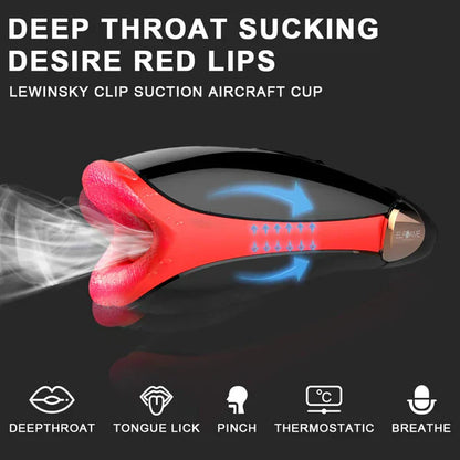 Automatic  Masturbator Penis Trainer Stroker with 10 Vibration & Heating Modes