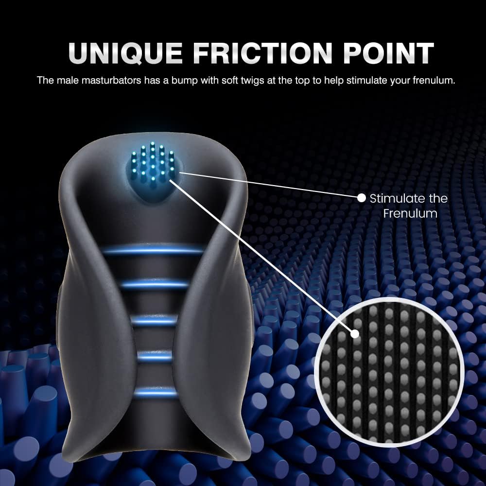 2 IN 1 Penis Endurance Trainer Glans Massager Masturbator with 10 Powerful Vibrations