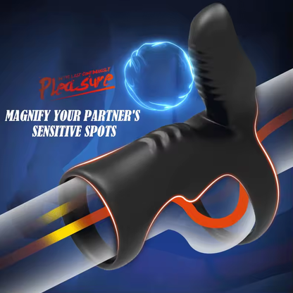 Electric Penis Trainer Cock Ring Vibrator Masturbator with 7 Powerful Modes