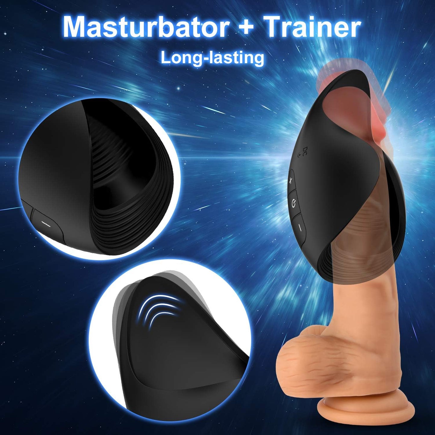 Smart Auto Penis Trainer Oral Massage Stroker Masturbator with 10 Vibrating Modes