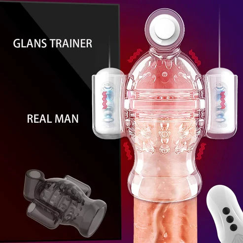 Electric Penis Trainer Massager Glans Vibrator Masturbator with 11 Vibration Modes