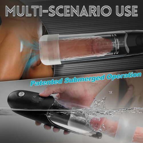 Triple-frequency Vacuum Suction with Super Waterproof Penis Pump