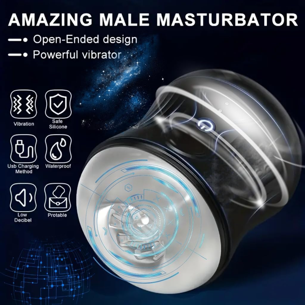 Open-Ended Oral Automatic Masturbator Blowjob with 10 Vibration Modes