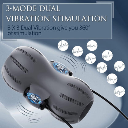 Double-sided Penis Trainer Massager with 3 Vibration Modes & 9 Speeds