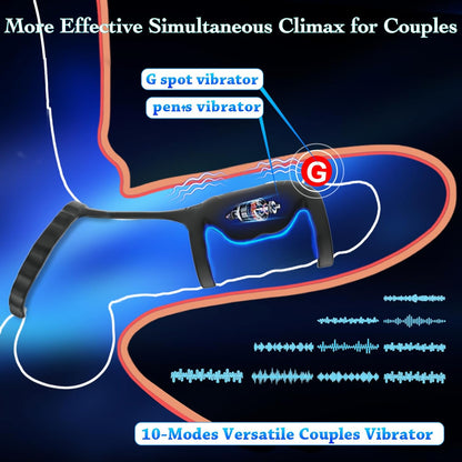 Manchon d'anneau pénien 3 en 1 avec 10 modes de vibrations intenses 