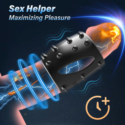 10 Vibration Modes Penis Sleeve Enlarger Cock Ring