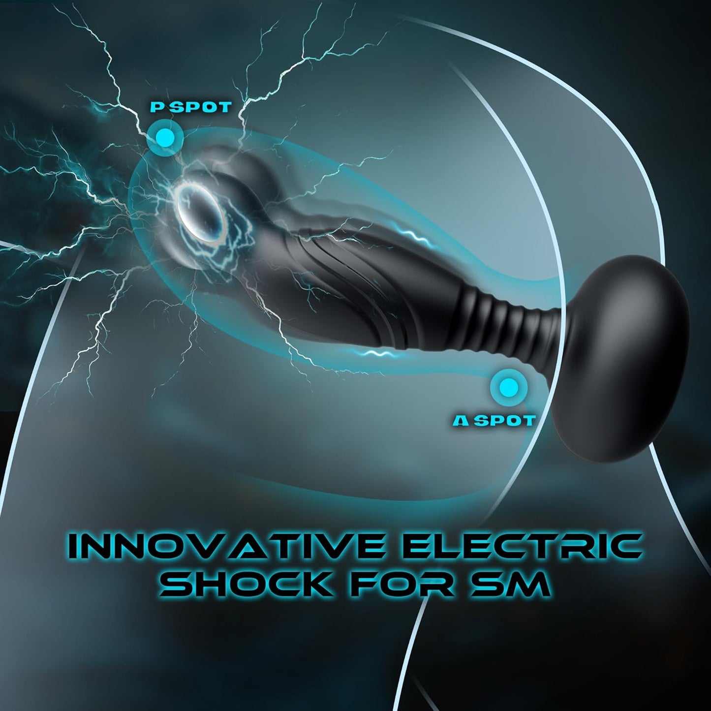 Electric Shock Anal Butt Plug Vibrator with 3 Electric Shock & 10 Wriggling Rotating Vibrating Modes