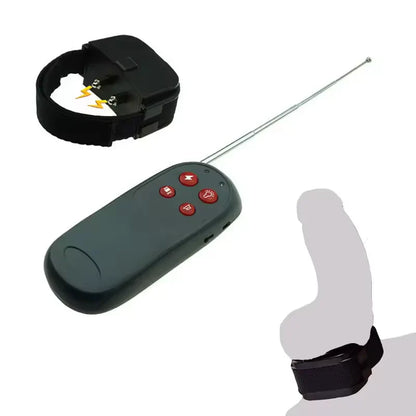 Electric Shock Cock Ring Pulse Stimulator Penis Trainer