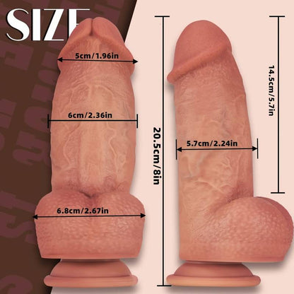 2.67 inch Thick Huge Realistic Dildo With Strong Suction Cup