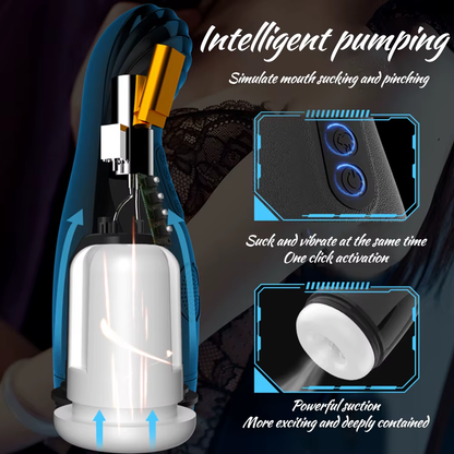 Smart Masturbator Stroker Blowjob Sex Machine with 5 Peristalsis and 10 Vibrations